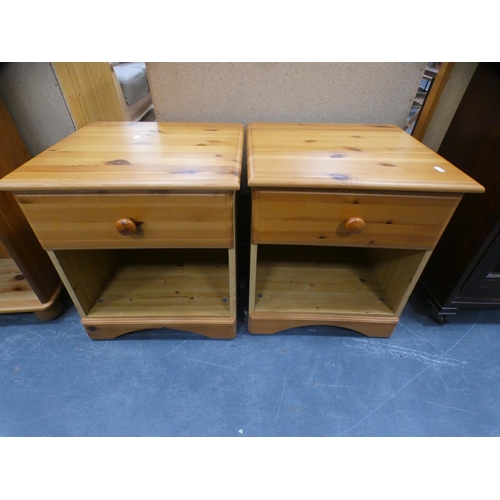 331 - Pair of pine bedside tables.  (2)