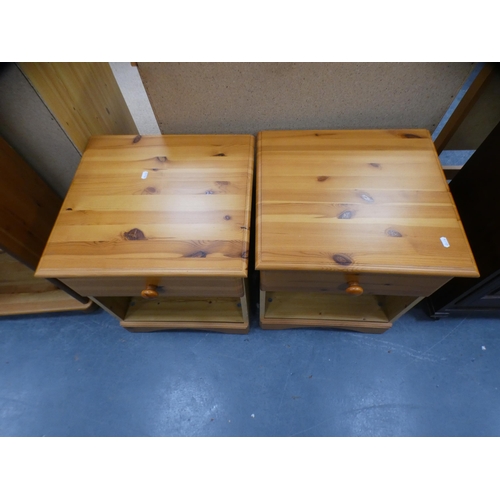 331 - Pair of pine bedside tables.  (2)