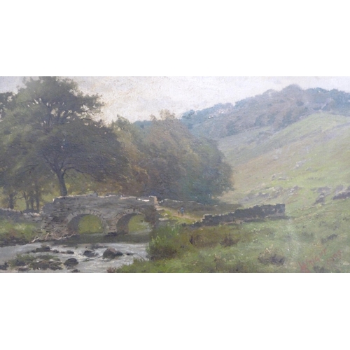 36 - George Wright of AnnanBy the RiverSigned and dated 1906, oil, and another oil of a bridge.  (2)... 