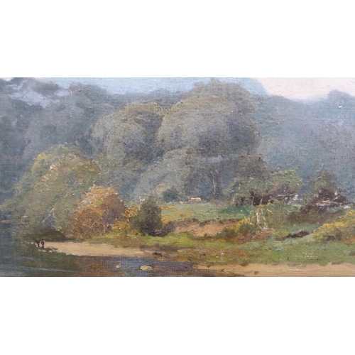 38 - George Wright of AnnanRiver sceneSigned and dated 1904, oil on canvas.