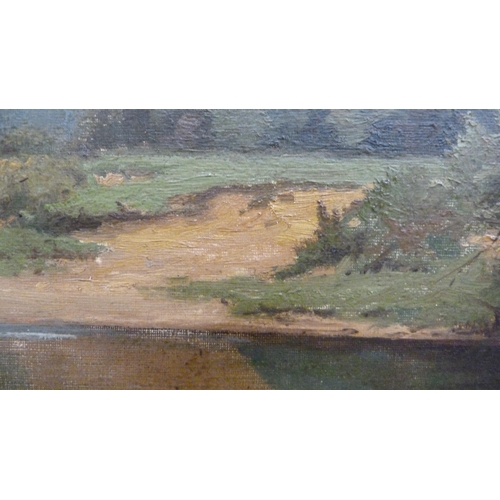 38 - George Wright of AnnanRiver sceneSigned and dated 1904, oil on canvas.