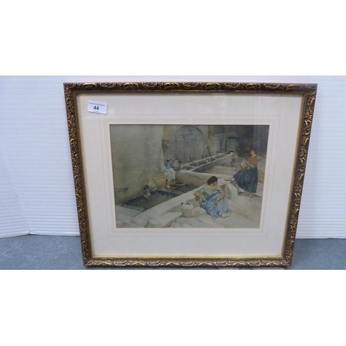 44 - After Sir William Russell FlintSpanish ladies, and another two similarPrints, both framed and glazed... 