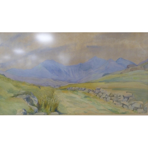 74 - Miss Tatham (British)Landscape sceneSigned and dated 1934, watercolour, and a monogrammed watercolou... 