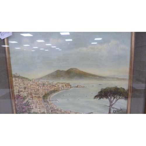 77 - Two Italian views of Naples and another.  (3)