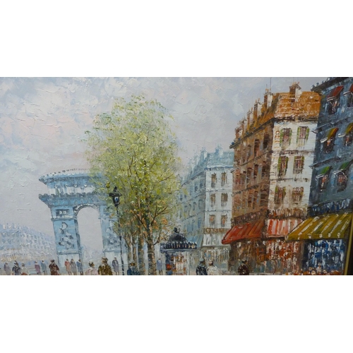 81 - BurnettTwo French-style street scenesSigned, oils.  (2)