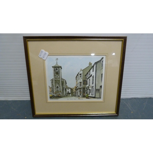 86 - Collection of various prints and pictures to include The Moot Hall in Keswick, Wharfdale, York Minst... 