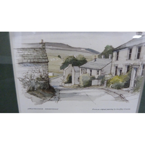 86 - Collection of various prints and pictures to include The Moot Hall in Keswick, Wharfdale, York Minst... 