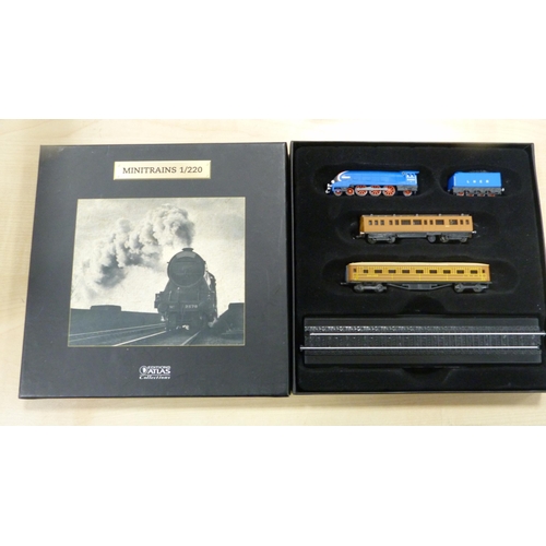 9 - Corgi Rail Legends boxed locomotive, six other boxed locomotives, two mini train sets etc.