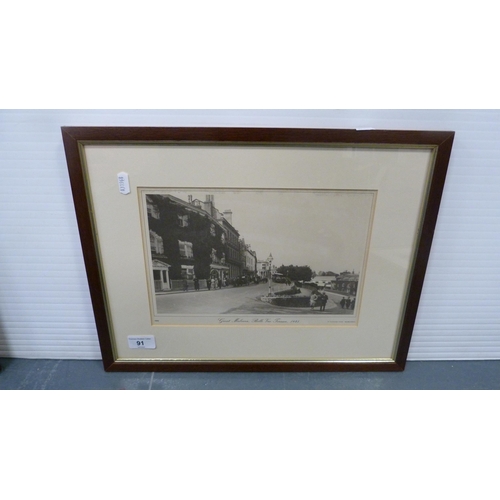 91 - Four framed prints of Great Malvern.