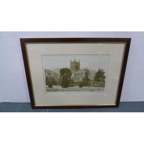 91 - Four framed prints of Great Malvern.