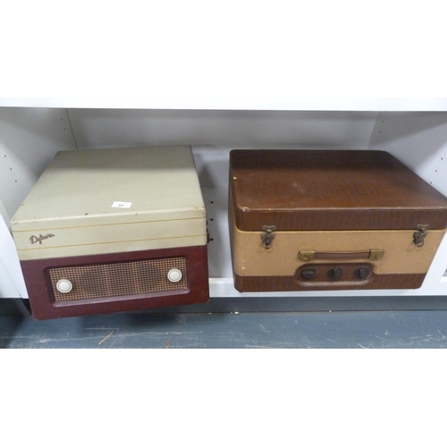 94 - Defiant record player and a Garrard record player (one shelf).  (2)