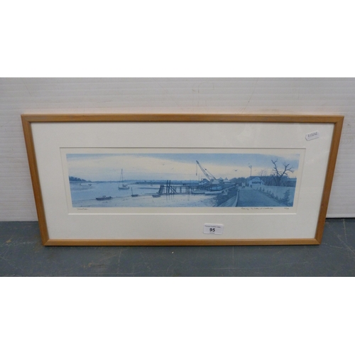 95 - David Green'Evening at Woodbridge'Limited edition print, no. 16 of 250, marine knot display and anot... 