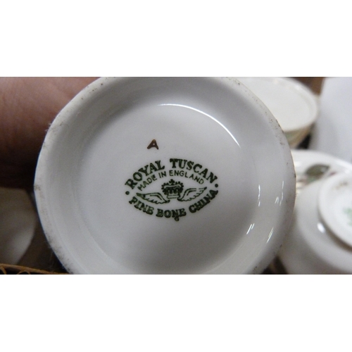 97 - Large collection of various teawares to include Royal Standard, Royal Doulton, Royal Tuscan etc.