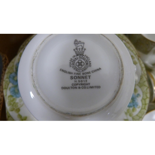 97 - Large collection of various teawares to include Royal Standard, Royal Doulton, Royal Tuscan etc.