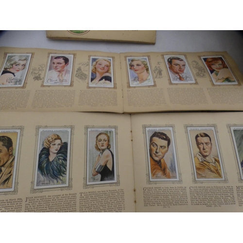 105 - Collection of cigarette card albums to include film stars, airliners, flowers, tennis etc.