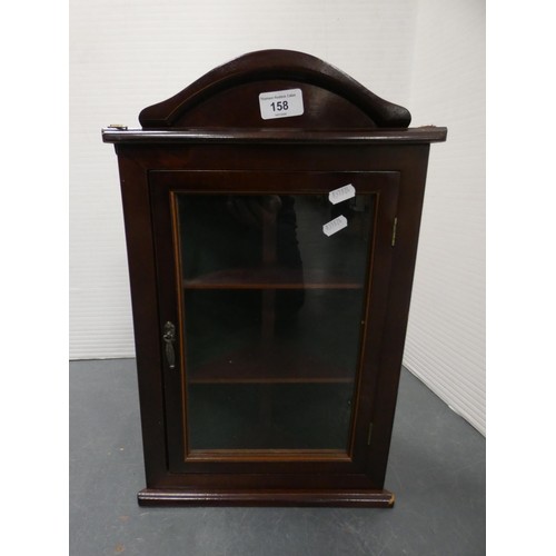 158 - Small glazed corner cabinet.