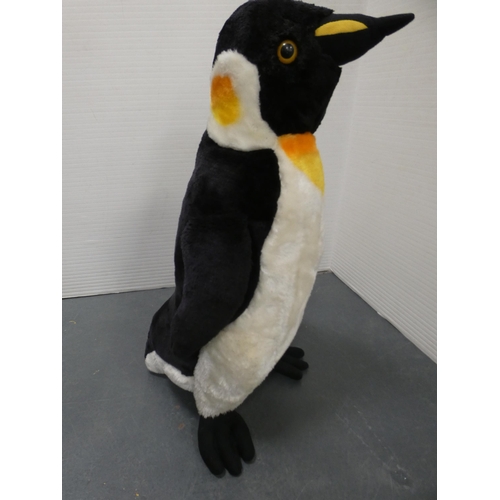 157 - Large plush penguin toy.