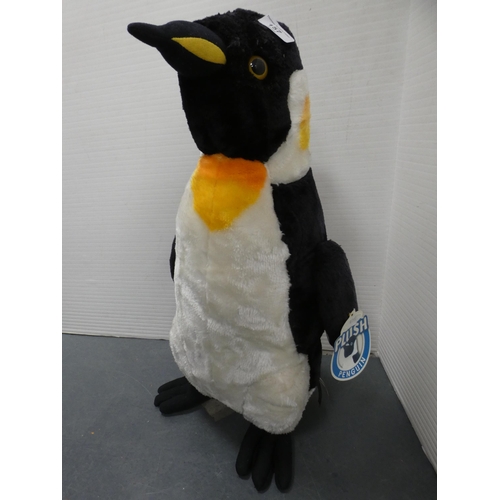 157 - Large plush penguin toy.