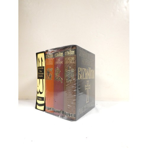 242 - FOLIO SOCIETY.  Byzantium. 3 vols. in slip case & partial cellophane wrapper; also 1 other in sl... 