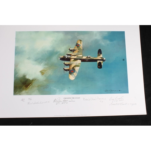 508B - ROBERT TAYLOR (b1951), Night Attack, print, pencil signed by the artist and numerous others, publish... 