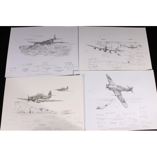 508F - STEPHEN TEASDALE (b1965), fourteen aviation themed prints, most signed by the artists and others, un... 