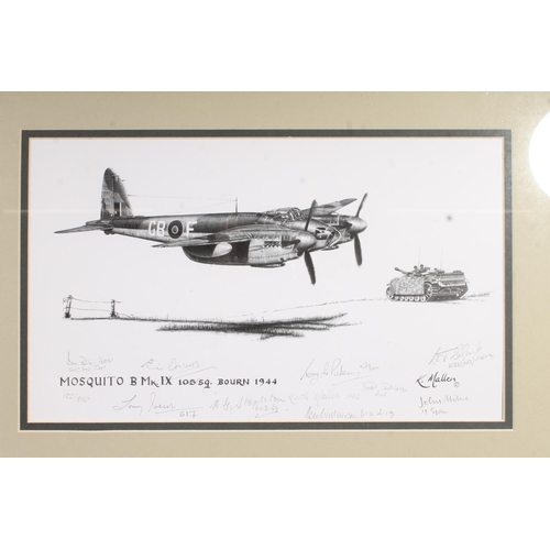 508H - K MALLEN, Spitfire, print, 21cm x 35cm, frame 38cm x 51cm, another similar and two JOHN D SHAW print... 