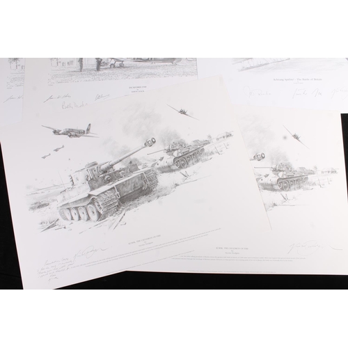 508L - SIMON ATACK (b1957), Duxford 1940, limited edition print, with multiple signatures, published by The... 