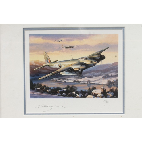 508T - NICOLAS TRUDGIAN (b1959), War in the Air, print, bearing various signatures, 34cm x 51cm, frame 51cm... 