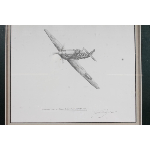 508T - NICOLAS TRUDGIAN (b1959), War in the Air, print, bearing various signatures, 34cm x 51cm, frame 51cm... 