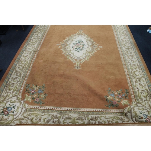 967 - Indian wash pile wool carpet, 545cm x 368cm.