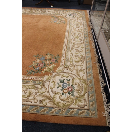 967 - Indian wash pile wool carpet, 545cm x 368cm.