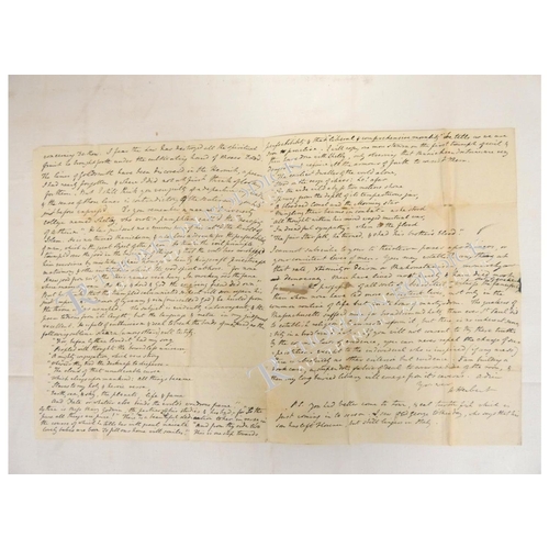 218 - Detailed manuscript letter, 1818 from W. Herbert, Temple, May 12th, to W. H. Darby, Addiscombe.  Com... 