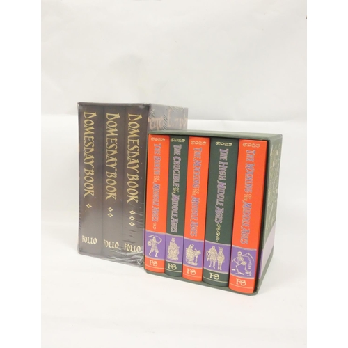 241 - FOLIO SOCIETY.  The Story of the Middle Ages. 5 vols. in slip case, & Domesday Book, 3... 