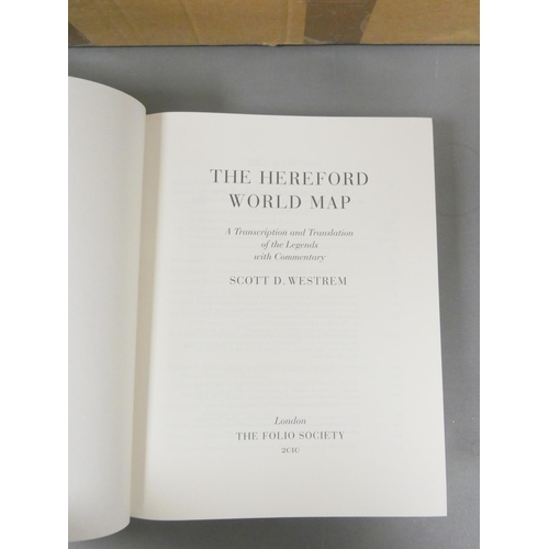 256 - FOLIO SOCIETY.  The Hereford World Map,  Mappa Mundi. Ltd ed. 1,000, the rolled facsimile map, 125cm... 