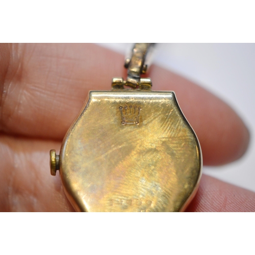 187 - Rolex 9ct gold-backed lady's wristwatch, c. 1920s, the dial and inside of the case both marked 'Role... 