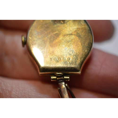 187 - Rolex 9ct gold-backed lady's wristwatch, c. 1920s, the dial and inside of the case both marked 'Role... 