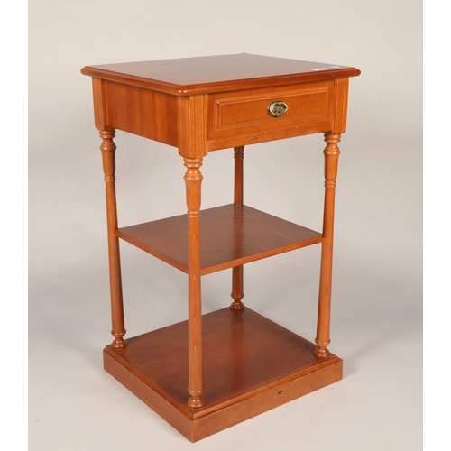 582 - Three tier side table with fitted drawer