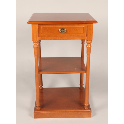 582 - Three tier side table with fitted drawer