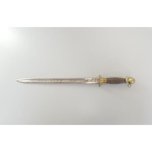 Continental 18th century Poniard dagger, the single edged blade of ...