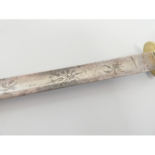 Continental 18th century Poniard dagger, the single edged blade of ...