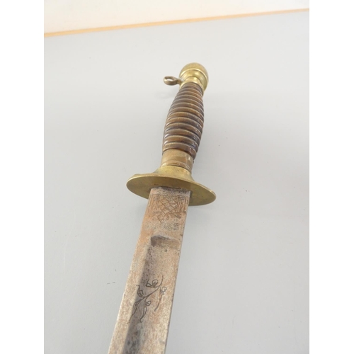 Continental 18th century Poniard dagger, the single edged blade of ...