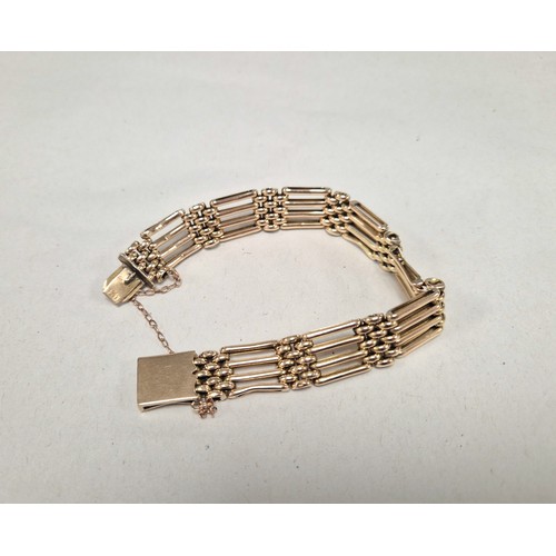 58 - 9ct gold gate link bracelet, 16.3g