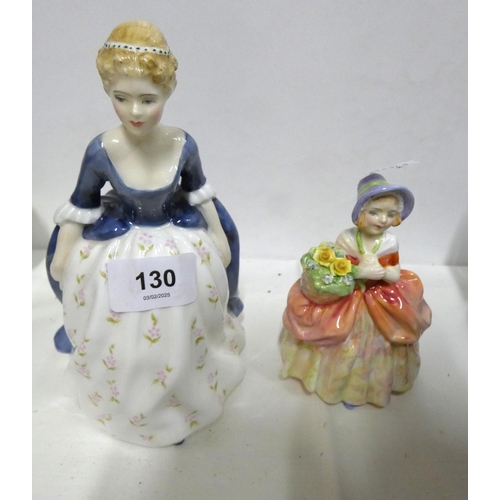 130 - Two Royal Doulton figures, Alison HN2336 and Cissie HN1809