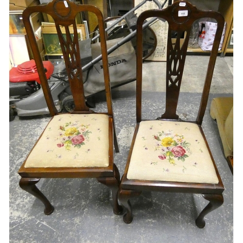 155 - Two mahogany dining chairs.