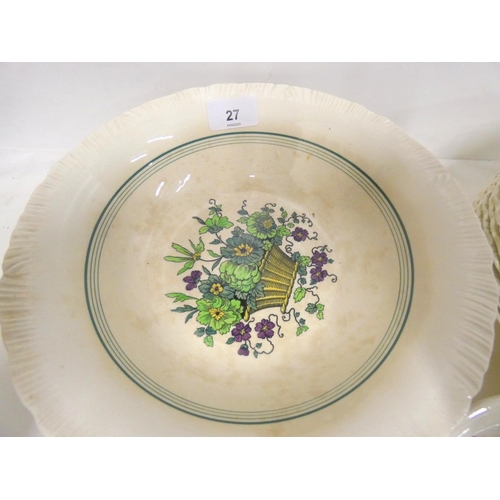 27 - Part Wedgwood Etruria floral dinner service.