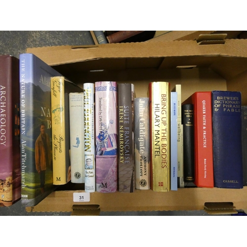 31 - Two boxes of various modern books.