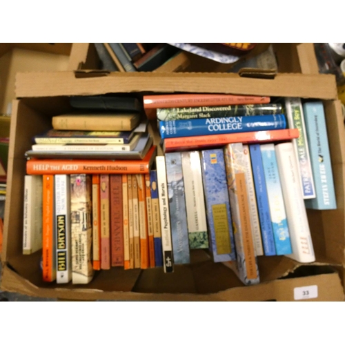 33 - Two boxes of books including Penguin.