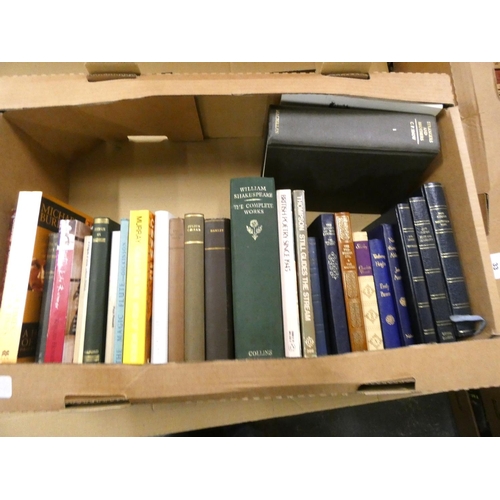 36 - Box of various books including Jane Austin, Shakespeare etc.