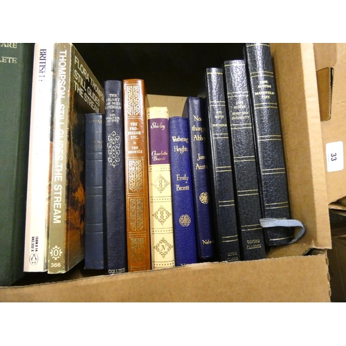 36 - Box of various books including Jane Austin, Shakespeare etc.