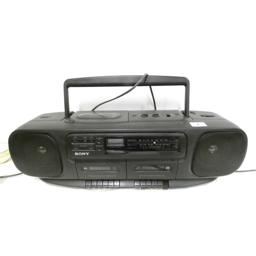 4 - Large Sony radio cd player.